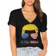 Ultra Maga Usa Maga Make America Great Again Women's Jersey Short Sleeve Deep V-Neck Tshirt