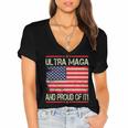 Vintage Ultra Maga And Proud Of It V2 Women's Jersey Short Sleeve Deep V-Neck Tshirt