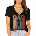 Womens Vintage Archery Dad Fathers Day Archer Daddy 4Th Of July Women's Jersey Short Sleeve Deep V-Neck Tshirt