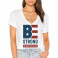 Be Strong And Never Give Up Tshirt American Tshirt United State Of America Women's Jersey Short Sleeve Deep V-Neck Tshirt