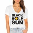 Black Hole Sun Women's Jersey Short Sleeve Deep V-Neck Tshirt