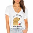 Copy Of Justagirlwholovesgoldenretrievers Women's Jersey Short Sleeve Deep V-Neck Tshirt