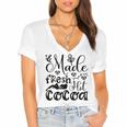 Fresh Hot Cocoa Women's Jersey Short Sleeve Deep V-Neck Tshirt