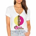 Funny Donut Donut Lover Women's Jersey Short Sleeve Deep V-Neck Tshirt