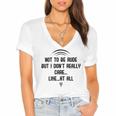 Funny Not To Be Rude But I DonReally Care Likeat All Women's Jersey Short Sleeve Deep V-Neck Tshirt