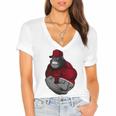 Gorilla Muscle Women's Jersey Short Sleeve Deep V-Neck Tshirt