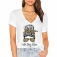 Happy Field Day Field Day Tee Kids Graduation School Fun Day V11 Women's Jersey Short Sleeve Deep V-Neck Tshirt