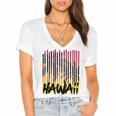 Hawaii V2 Women's Jersey Short Sleeve Deep V-Neck Tshirt