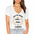 Hold My Crown While I Finish My Chemo V6 Women's Jersey Short Sleeve Deep V-Neck Tshirt