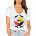 Huchnon Native American Tribe V4 Women's Jersey Short Sleeve Deep V-Neck Tshirt