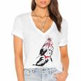 Huchnon Native American Tribe V6 Women's Jersey Short Sleeve Deep V-Neck Tshirt