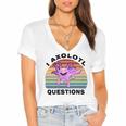 I Axlotl Questions Cute Axlotl V3 Women's Jersey Short Sleeve Deep V-Neck Tshirt