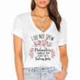 I Do Not Spew Profanities Women's Jersey Short Sleeve Deep V-Neck Tshirt