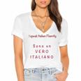 I Speak Italian Fluentlylanguage Italian Women's Jersey Short Sleeve Deep V-Neck Tshirt