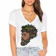 Juneteenth Free 1865 Tshirt Women's Jersey Short Sleeve Deep V-Neck Tshirt