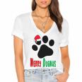 Merry Dogmas Women's Jersey Short Sleeve Deep V-Neck Tshirt