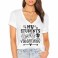 My Students Are My Valentine 142 Trending Shirt Women's Jersey Short Sleeve Deep V-Neck Tshirt