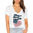 Official Have A Great 4Th Of July Women's Jersey Short Sleeve Deep V-Neck Tshirt