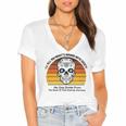 Official Wrong Society Drink From The Skull Of Your Enemies V2 Women's Jersey Short Sleeve Deep V-Neck Tshirt