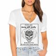 Official Wrong Society Drink From The Skull Of Your Enemies Women's Jersey Short Sleeve Deep V-Neck Tshirt