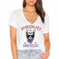 Proud To Be An Americat 808 Shirt Women's Jersey Short Sleeve Deep V-Neck Tshirt