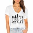 Running Is Cheaper Than Therapy A Celebration Of Running Women's Jersey Short Sleeve Deep V-Neck Tshirt