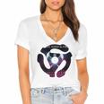 September Women's Jersey Short Sleeve Deep V-Neck Tshirt