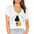 The Monsters Turned Out To Be Just Trees Cute Monster Women's Jersey Short Sleeve Deep V-Neck Tshirt