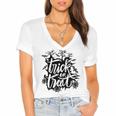 Trick Or Treat Halloween 155 Shirt Women's Jersey Short Sleeve Deep V-Neck Tshirt