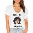 Trust Me Im A Dogtor Doctor Dog 672 Shirt Women's Jersey Short Sleeve Deep V-Neck Tshirt