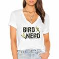 Twitcher Funny - Bird Nerd 195 Shirt Women's Jersey Short Sleeve Deep V-Neck Tshirt