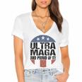 Ultra Maga And Proud Of It V19 Women's Jersey Short Sleeve Deep V-Neck Tshirt