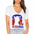 Ultra Maga And Proud Of It V2 Women's Jersey Short Sleeve Deep V-Neck Tshirt