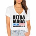 Ultra Maga And Proud Of It V22 Women's Jersey Short Sleeve Deep V-Neck Tshirt