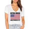 Ultra Maga And Proud Of It V23 Women's Jersey Short Sleeve Deep V-Neck Tshirt