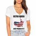 Ultra Maga And Proud Of It V3 Women's Jersey Short Sleeve Deep V-Neck Tshirt