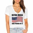 Ultra Maga And Proud Of It V7 Women's Jersey Short Sleeve Deep V-Neck Tshirt