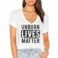 Unborn Lives Matter Women's Jersey Short Sleeve Deep V-Neck Tshirt