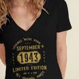 1943 September Birthday Gift 1943 September Limited Edition Women's Jersey Short Sleeve Deep V-Neck Tshirt