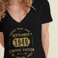 1949 September Birthday Gift 1949 September Limited Edition Women's Jersey Short Sleeve Deep V-Neck Tshirt