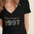 1997 Birthday Gift Vintage 1997 Women's Jersey Short Sleeve Deep V-Neck Tshirt