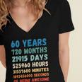 60Th Birthday 60 Years Of Being Awesome Wedding Anniversary Women's Jersey Short Sleeve Deep V-Neck Tshirt