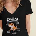 Anatomy Of A Bearded Dragon Gift For Reptile Lover Women's Jersey Short Sleeve Deep V-Neck Tshirt