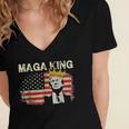 Anti Joe Biden Ultra Maga The Return Of The Great Maga King V2 Women's Jersey Short Sleeve Deep V-Neck Tshirt