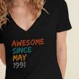 Awesome Since May 1991 Women's Jersey Short Sleeve Deep V-Neck Tshirt