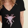 Axolotl Cute Women's Jersey Short Sleeve Deep V-Neck Tshirt