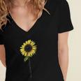 Being An Aunt Makes My Life Complete Sunflower Gift Women's Jersey Short Sleeve Deep V-Neck Tshirt
