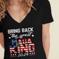 Bring Back The Great Maga King 2024 4Th Of July Trump 2024T President Trump Tee Republican Anti Biden Women's Jersey Short Sleeve Deep V-Neck Tshirt