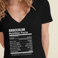 Broccolini Nutrition Facts Funny Women's Jersey Short Sleeve Deep V-Neck Tshirt