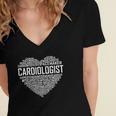 Cardiologist Heart Gift Cardiology Graduate Gifts Women's Jersey Short Sleeve Deep V-Neck Tshirt